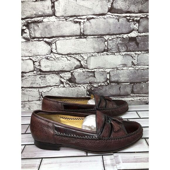 Moreschi Burgundy Leather Cap Toe Tassel Loafers Dress Shoes Men’s Sz 9M US/42EU main image 12